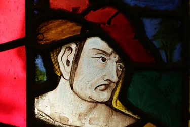 Omstander in Sint Sebastiaan raam